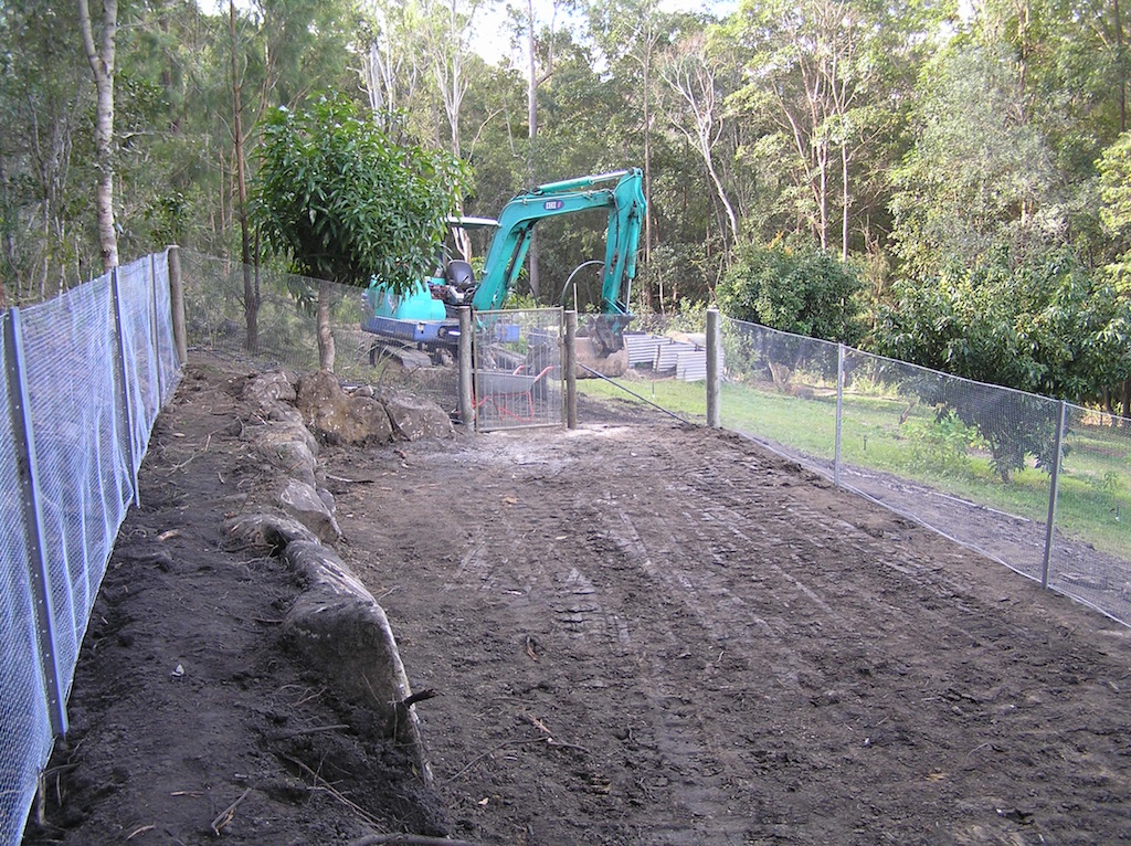 Vegetable Garden build - retained with Rock